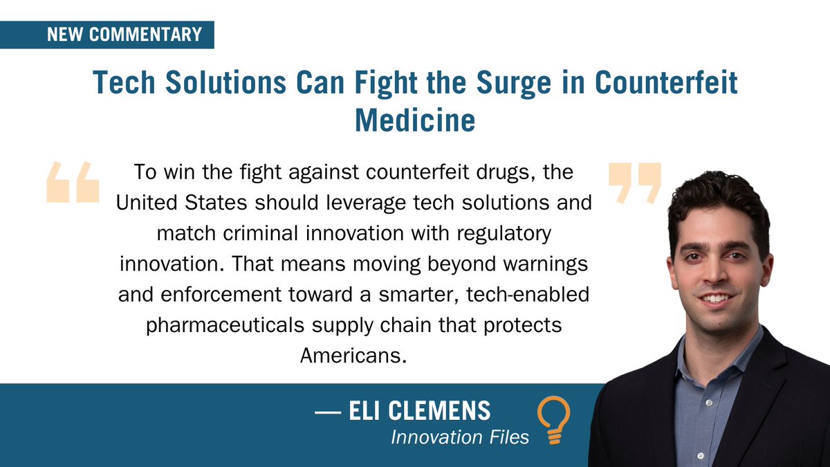 Information Technology and Innovation Foundation (@itifdc) on Twitter photo 🔹 Blockchain = product-level traceability
🔹 RFID = track drugs even when repackaged
🔹 Tamper-proof packaging = seal the last mile
🔹 ".Pharmacy" domains + DOJ = stop rogue sellers
<a href="/eli__clemens/">Eli Clemens</a> explains in latest piece ⤵️
itif.org/publications/2… 🔹 Blockchain = product-level traceability
🔹 RFID = track drugs even when repackaged
🔹 Tamper-proof packaging = seal the last mile
🔹 ".Pharmacy" domains + DOJ = stop rogue sellers
<a href="/eli__clemens/">Eli Clemens</a> explains in latest piece ⤵️
itif.org/publications/2…