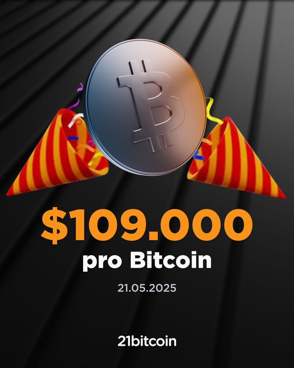 Neues ATH in Dollar! 📈 

#Bitcoin erreicht $109.000 🚀