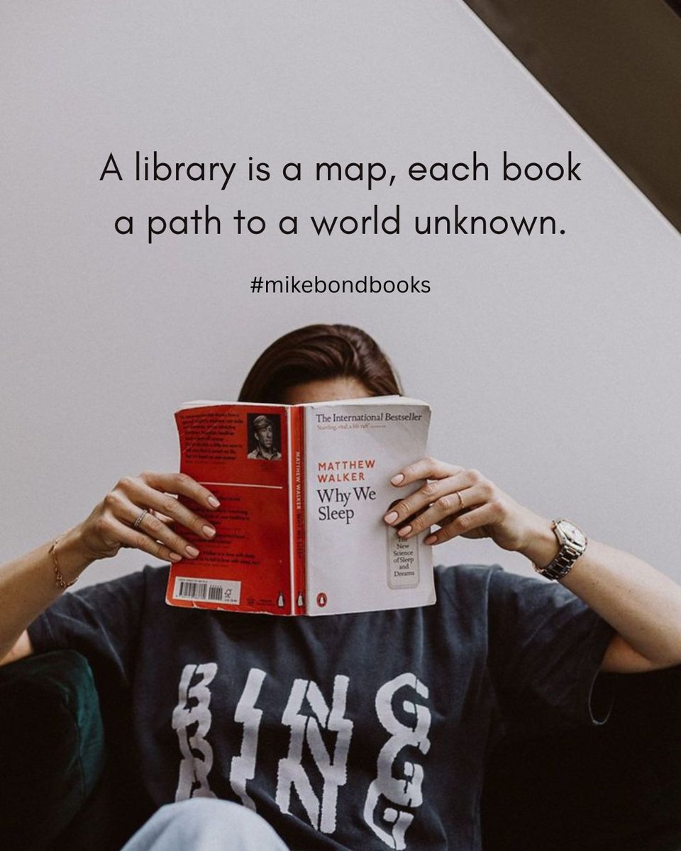 A library is a map, each book a path to a world unknown.
#booklover 
#books 
#mikebondbooks