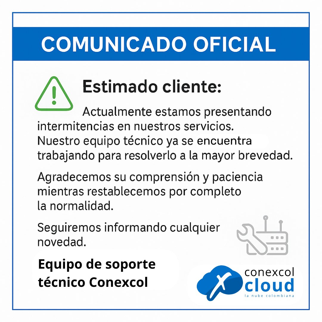 conexcol's tweet photo. ⚠️Comunicado Oficial⚠️ https://t.co/BiTN4Sc7Si