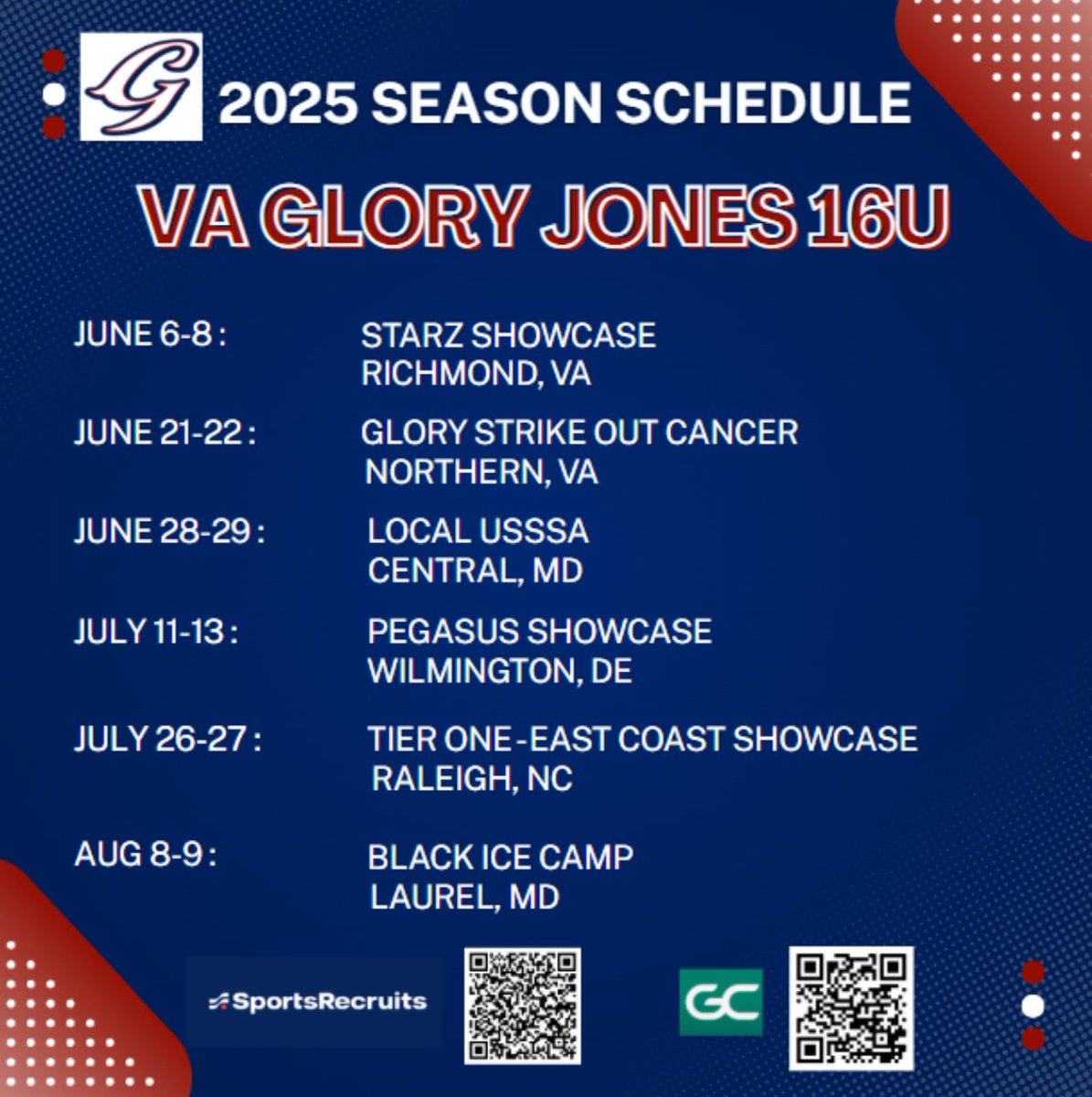 VAGloryJones's tweet photo. Summer season loading…. 

We are looking forward to reconnecting after a successful high school season for all of our players. Best of luck to the last two still playing for a state championship! https://t.co/fx7GL8uLzr