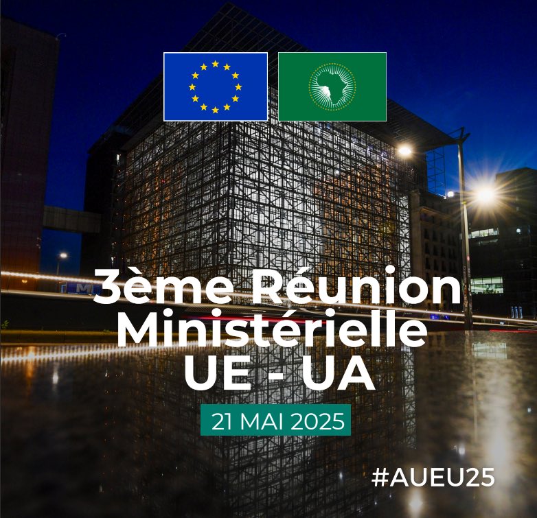 UEauCameroun's tweet photo. Les ministres des Affaires étrangères de l'Union européenne et de l'Union africaine sont en réunion depuis ce jour à Bruxelles.

Objectif : faire le point sur les progrès accomplis depuis le 6eme sommet UE-UA de février 2022. 

➡️Voici l’agenda de cette importante rencontre …👇🏾 https://t.co/lf0ug0JQAI