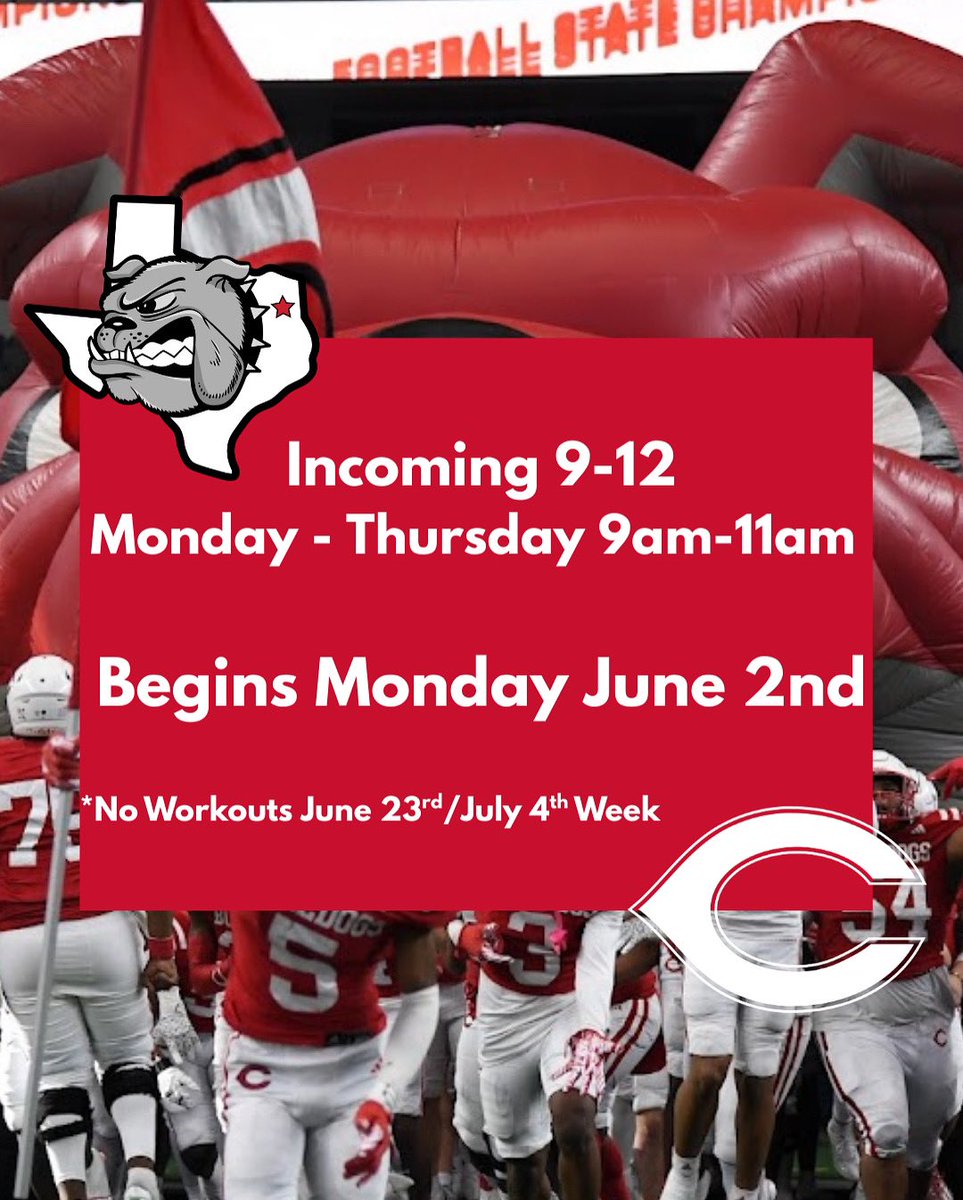 CARTHAGE BULLDAWGS SUMMER STRENGTH AND CONDITIONING🏆