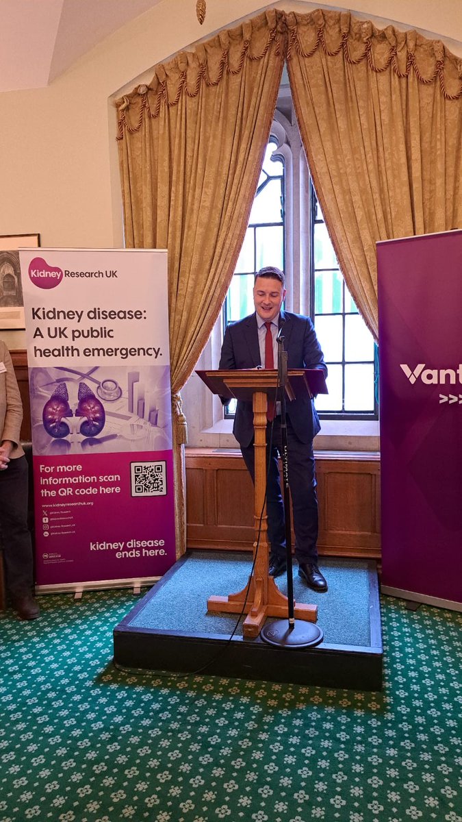 Kidney Research UK (@kidney_research) on Twitter photo Many thanks to Wes Streeting for speaking at our reception in <a href="/UKParliament/">UK Parliament</a> today. It was good to hear #KidneyDisease is a priority for the government and the 10 Year Health Plan will lead to improved outcomes for #KidneyPatients. We look forward to working with you to ensure the Many thanks to Wes Streeting for speaking at our reception in <a href="/UKParliament/">UK Parliament</a> today. It was good to hear #KidneyDisease is a priority for the government and the 10 Year Health Plan will lead to improved outcomes for #KidneyPatients. We look forward to working with you to ensure the
