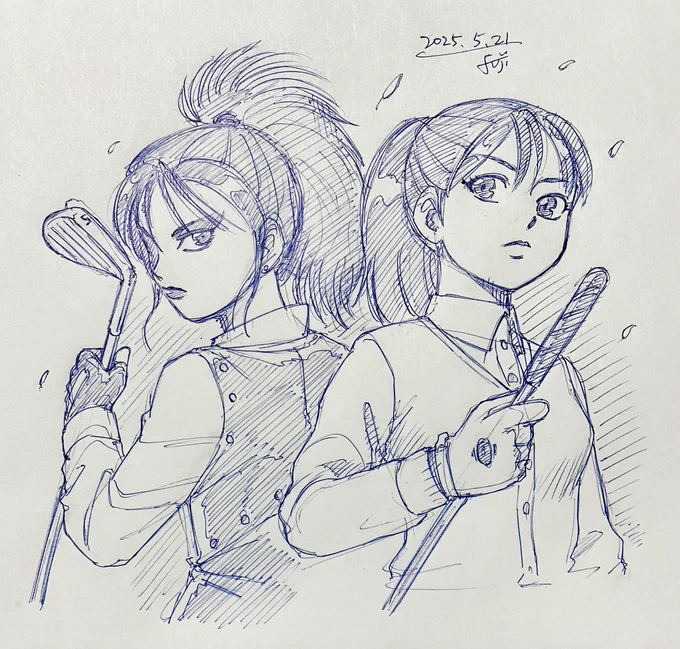 #おやすみイラスト
祈る子と書いて祈子…!
というわけでプロゴルファー祈子です😊(いま令和やぞ)
なんか昭和の人が集まるとたまに話題になるんですよね
みなさんは大映ドラマ見てました?
#落書き
#プロゴルファー祈子 