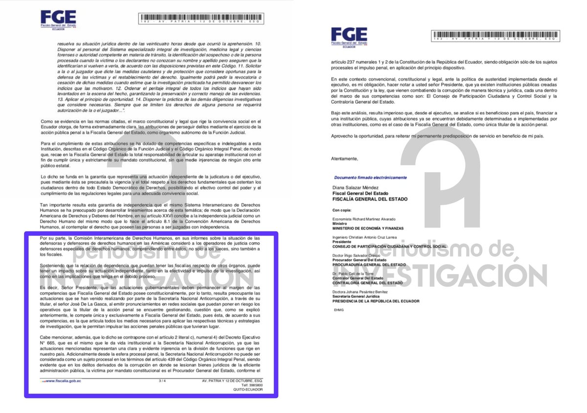 Presidente <a href="/DanielNoboaOk/">Daniel Noboa Azin</a>, quiere acabar con la corrupción, y pone a #JoseDeLaGasca como Ministro <a href="/MinGobiernoEc/">Ministerio de Gobierno Ecuador</a> q fué denunciado x la Fiscal General (acabó d renunciar) Diana Salazar, x sacar en redes sociales sus pronunciamientos q podía alertar a los involucrados d corrupción.