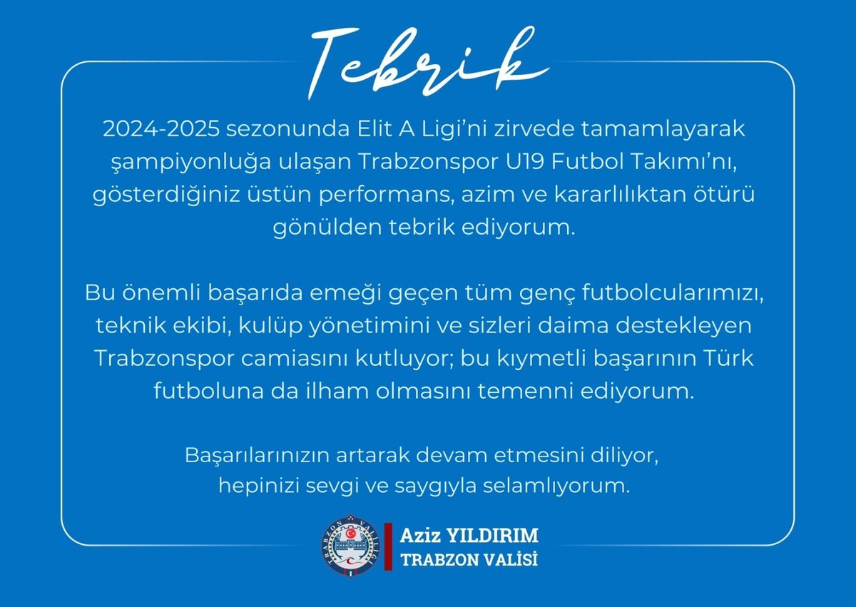 TEBRİK...