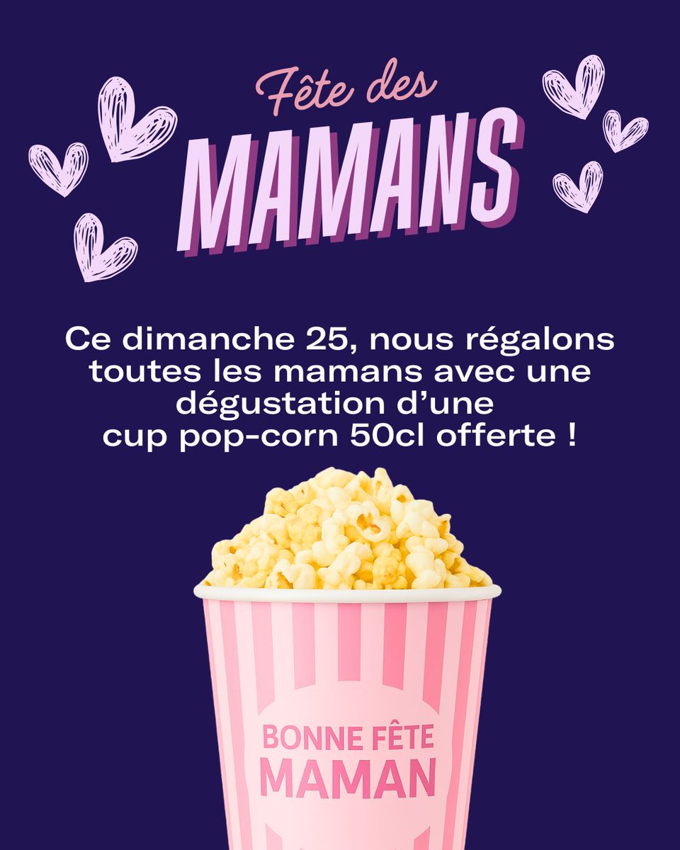 Cineum Cannes fête les mamans 👩🍿

Offre réservée aux mamans : sur présentation de votre ticket de cinéma pour une séance du dimanche 25 mai à l’espace confiserie.
