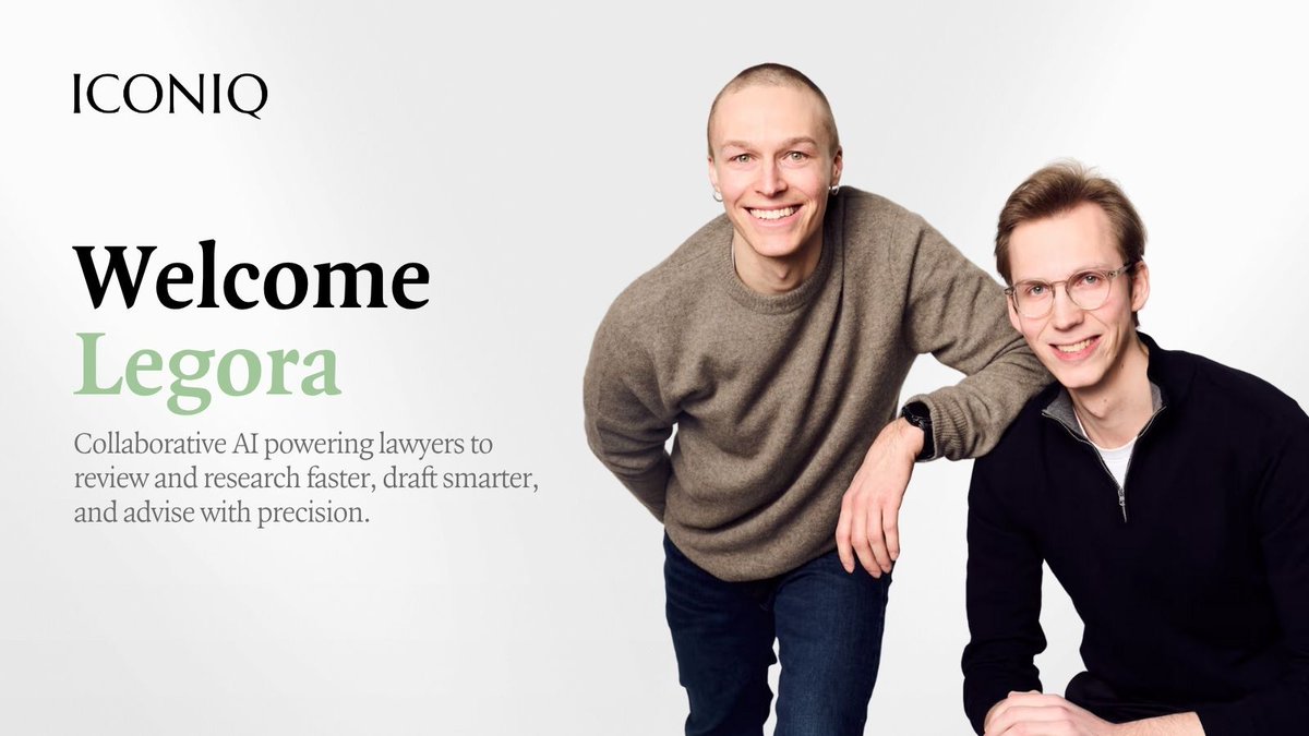 We’re excited to announce our partnership with <a href="/WeAreLegora/">Legora</a> by leading their Series B alongside <a href="/generalcatalyst/">General Catalyst</a> and supporting <a href="/MaxJunestrand/">Max Junestrand</a>, Sigge Labor, and the team’s mission of revolutionizing legal work with AI. ⚖️

More about our partnership here: bit.ly/43rfGC6
