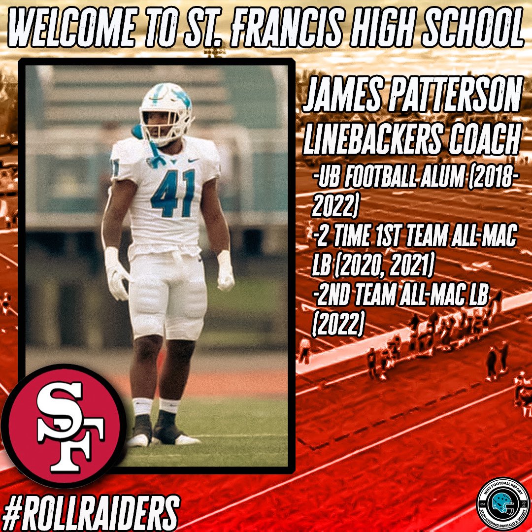 Lee Behnke (@coachleebehnke) on Twitter photo Exciting additions to the <a href="/SFHSfootballNY/">SFHSFootballNY</a> coaching staff!
DB Coach - Dom Cook Sr
LB Coach - James Patterson
Both had stellar careers at <a href="/UBFootball/">UB Football</a> & run their own position specific training in the offseason.
Can’t wait to share the sideline and film room with these guys!
🏴☠️ Exciting additions to the <a href="/SFHSfootballNY/">SFHSFootballNY</a> coaching staff!
DB Coach - Dom Cook Sr
LB Coach - James Patterson
Both had stellar careers at <a href="/UBFootball/">UB Football</a> & run their own position specific training in the offseason.
Can’t wait to share the sideline and film room with these guys!
🏴☠️