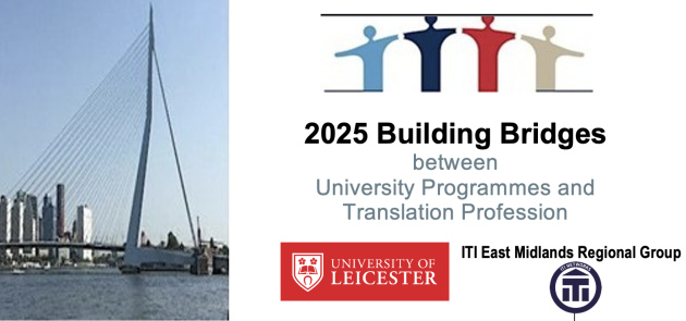Maha El-Metwally مها المتولي (@mahaelmetwally) on Twitter photo UK based #terp or #xl8or? The School of Arts, Media and Communication <a href="/uniofleicester/">University of Leicester</a> is holding their annual Building Bridges Translation Event in collaboration with ITI East Midlands Regional Group.
This is a free, in-person event. You can sign up here: tickettailor.com/.../university… UK based #terp or #xl8or? The School of Arts, Media and Communication <a href="/uniofleicester/">University of Leicester</a> is holding their annual Building Bridges Translation Event in collaboration with ITI East Midlands Regional Group.
This is a free, in-person event. You can sign up here: tickettailor.com/.../university…