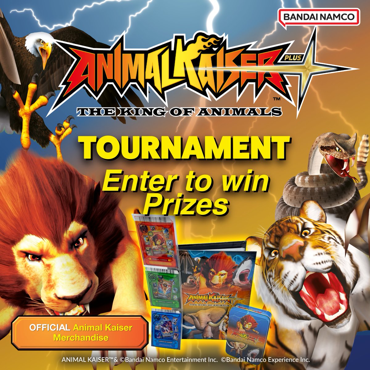AnimalKaiserUK's tweet photo. The Animal Kaiser Tournament is coming back to Bandai Namco Cross Store, Camden on 28th May at 12:00pm! 🦁 

Take part in tournaments and competitions to collect stamps—earn 5 and you’ll win an exclusive prize!

Secure your spot now - https://t.co/bU0tz3tdmw https://t.co/boXvgwgMAr