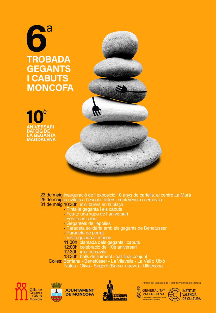 El cartell amb els actes.