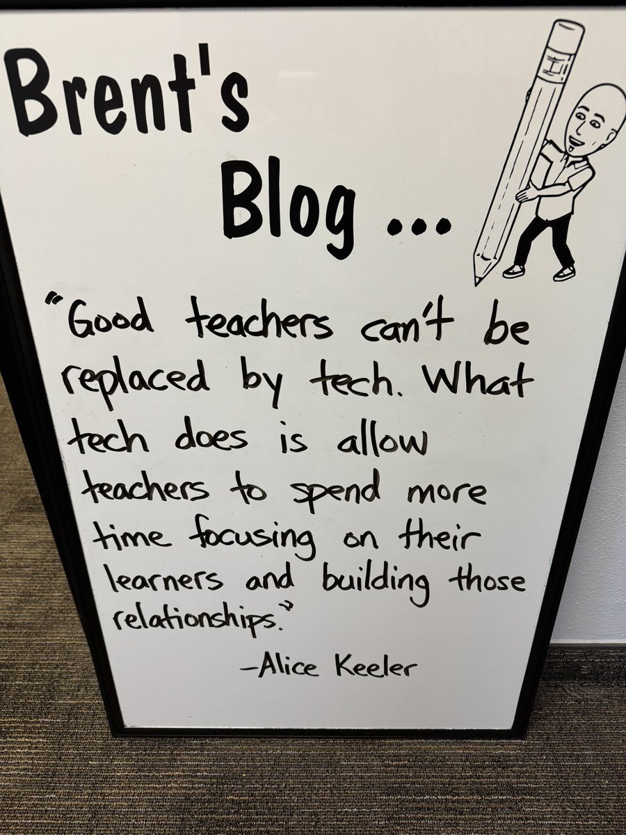 Brent Coley (@brentcoley) on Twitter photo Great reminder from <a href="/alicekeeler/">Alice Keeler</a>. Tech is great but never more impactful than the teacher. Great reminder from <a href="/alicekeeler/">Alice Keeler</a>. Tech is great but never more impactful than the teacher.