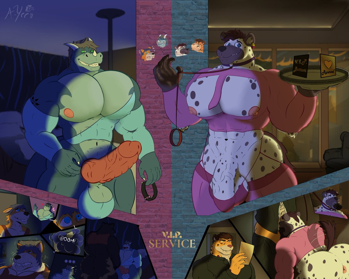 Finally, after many problems irl (and being missing from this site in a long while), i finished a pieced i enjoyed very much making and did many stuff on it for the first time.

featuring an amazing pal <a href="/KevinKuroBlue/">The Friendly Kuro 🇸🇻🔞</a> and his Oc vic, and my love <a href="/lukyus_/">Lukyus 🐆💛</a> and me :3