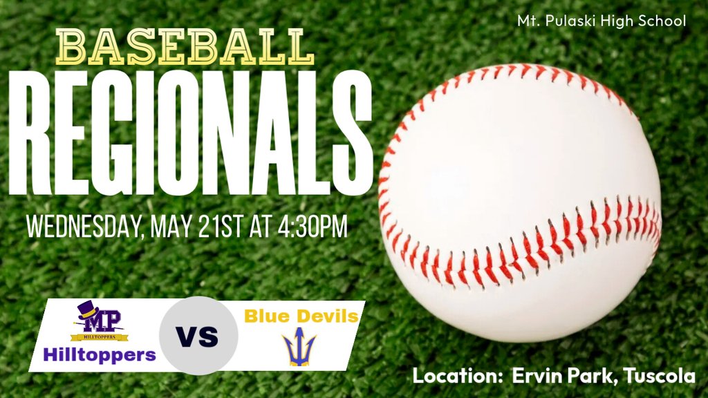 Good luck Hilltopper Baseball Today at Regionals!