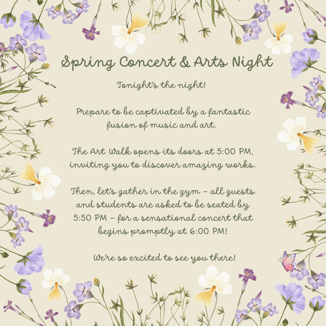 SAU21LAS's tweet photo. The LAS Spring Concert &amp; Arts Night is tonight! https://t.co/I3hNZdeVBq