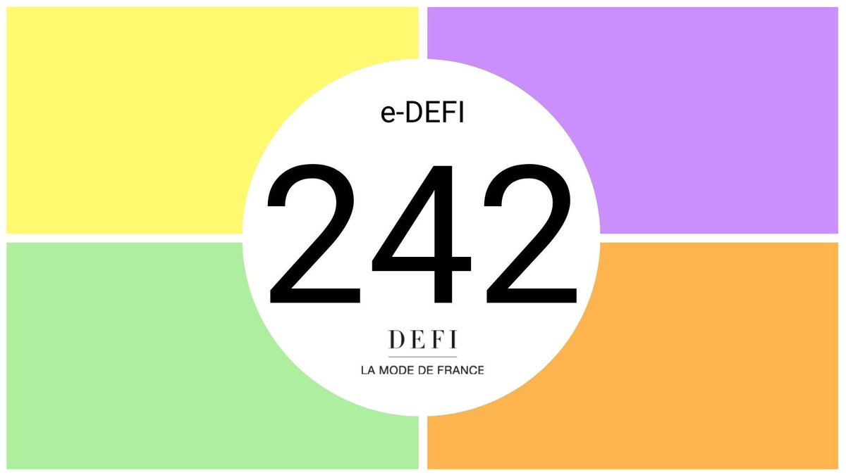 Programme du 242e e-DEFI :
- Le Baromètre consommateurs du 1er trimestre 2025 de l'Institut Français de la Mode. 
- Un article sur Losanje, lauréate du Prix de l'Innovation de l'ANDAM 2025. 
👉A lire ici : bit.ly/3GYxBJ0