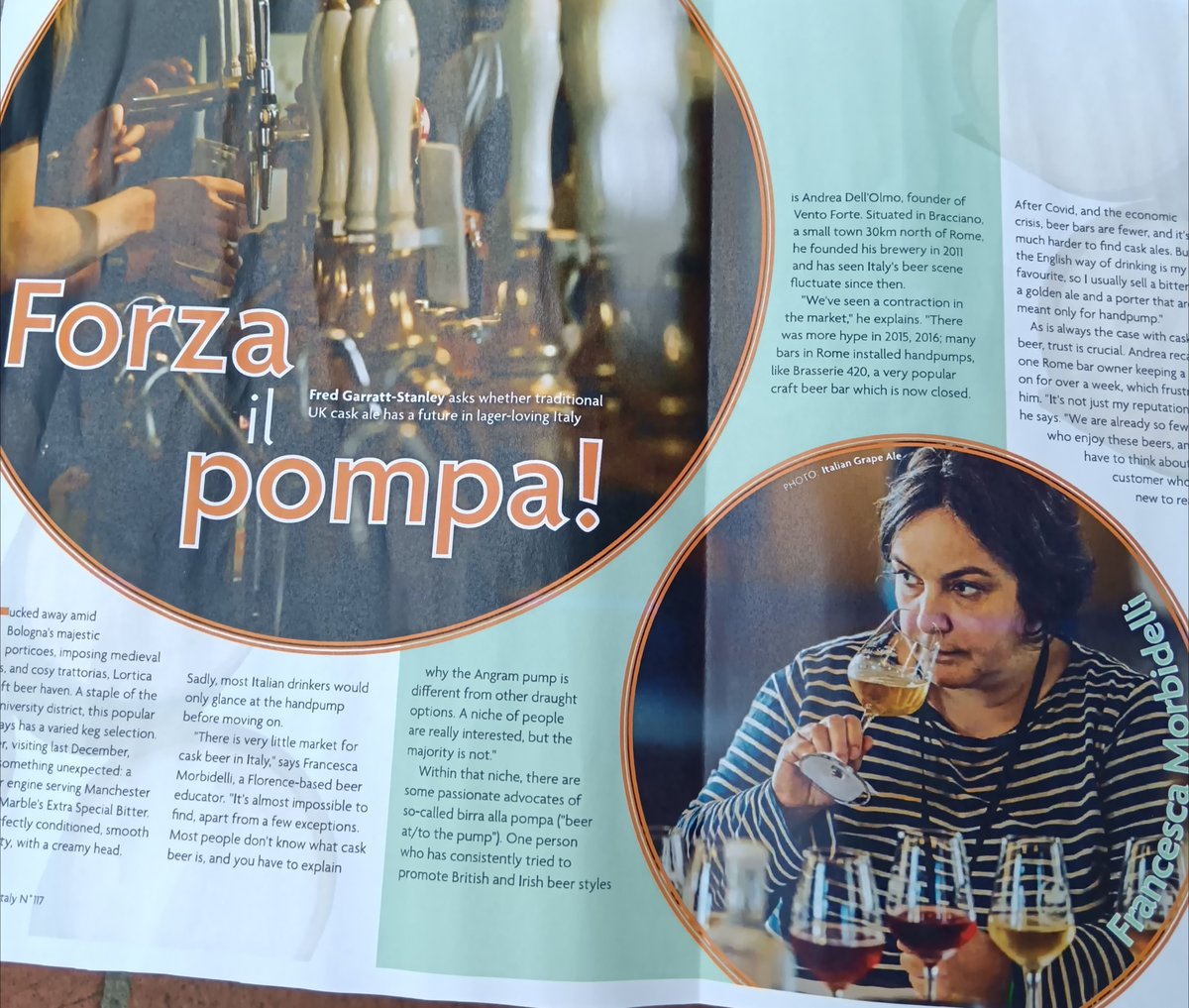 PintaMedicea's tweet photo. 🇮🇹 🍺 And there is also my contribution in the latest issue of @FermentHQ entirely dedicated to #ItalianBeer, giving my opinion on the popularity of #cask beers in Italy! Tnx🧡 @fred_gs https://t.co/xy83GK14Nh