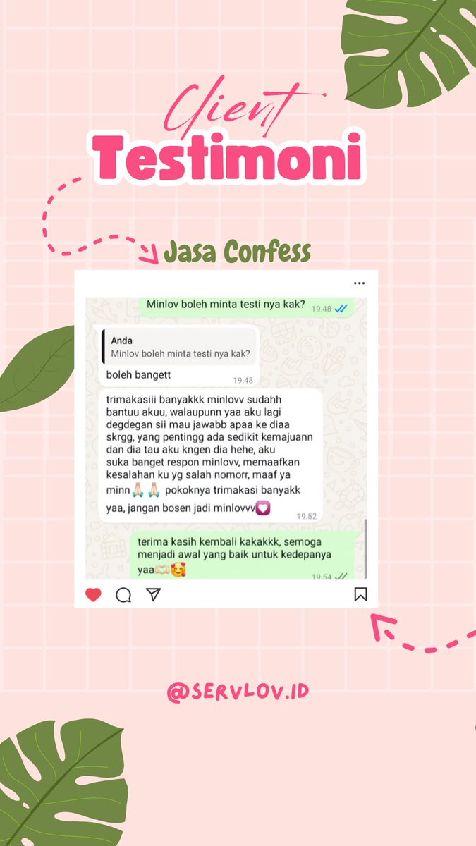 servlov_id's tweet photo. testimoni jasa confess #servlov 
yg mau juga boleh ketuk dm minlov yaa, privasi dijamin amann😉🤗🤗 https://t.co/Is9knFVYdJ