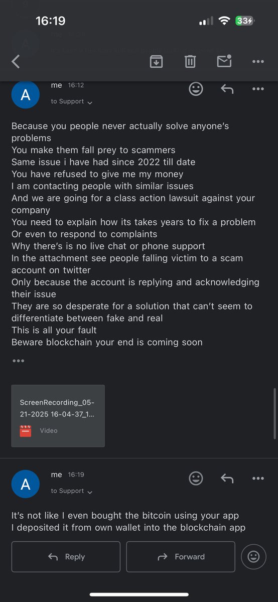 EdimehAllen's tweet image. @blockchain 
Because you people never actually solve anyone’s problems 
You make them fall prey to scammers 
Same issue i have had since 2022 till date
You have refused to give me my money
I am contacting people with similar issues 
And we are going for a class action lawsuit