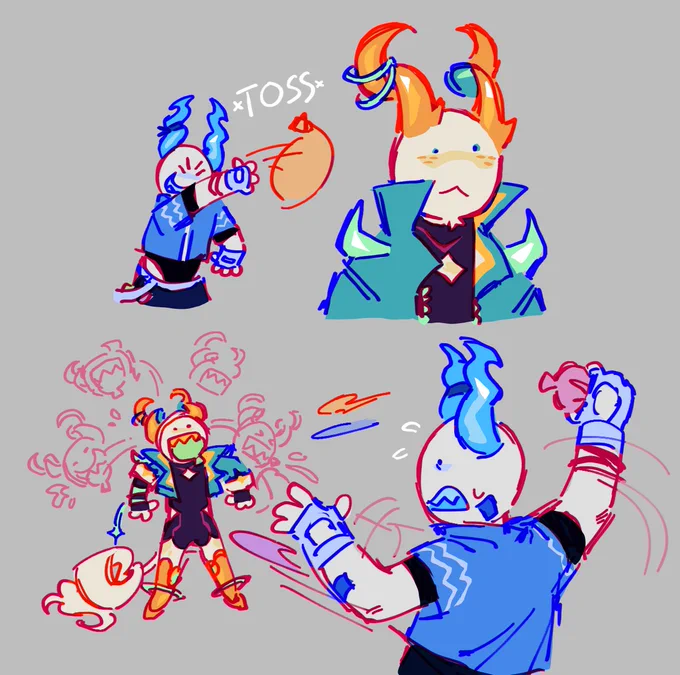 phighting sona doodle of friend ( @/ serenonious 