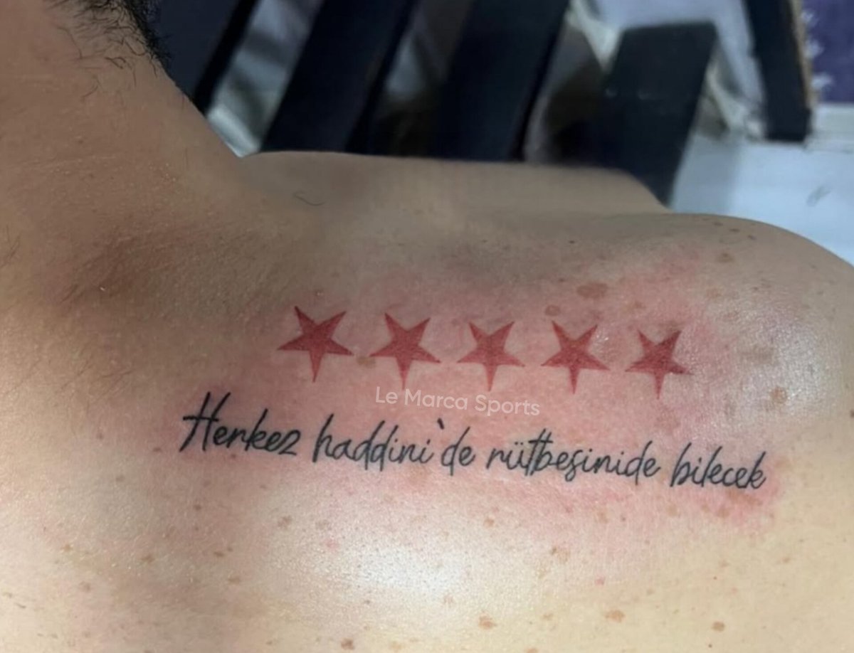 lemarcaspors_'s tweet photo. Galatasaraylı bir taraftar, omzuna 5 yıldız dövmesi yaptırdı. https://t.co/Leh4ElINqh