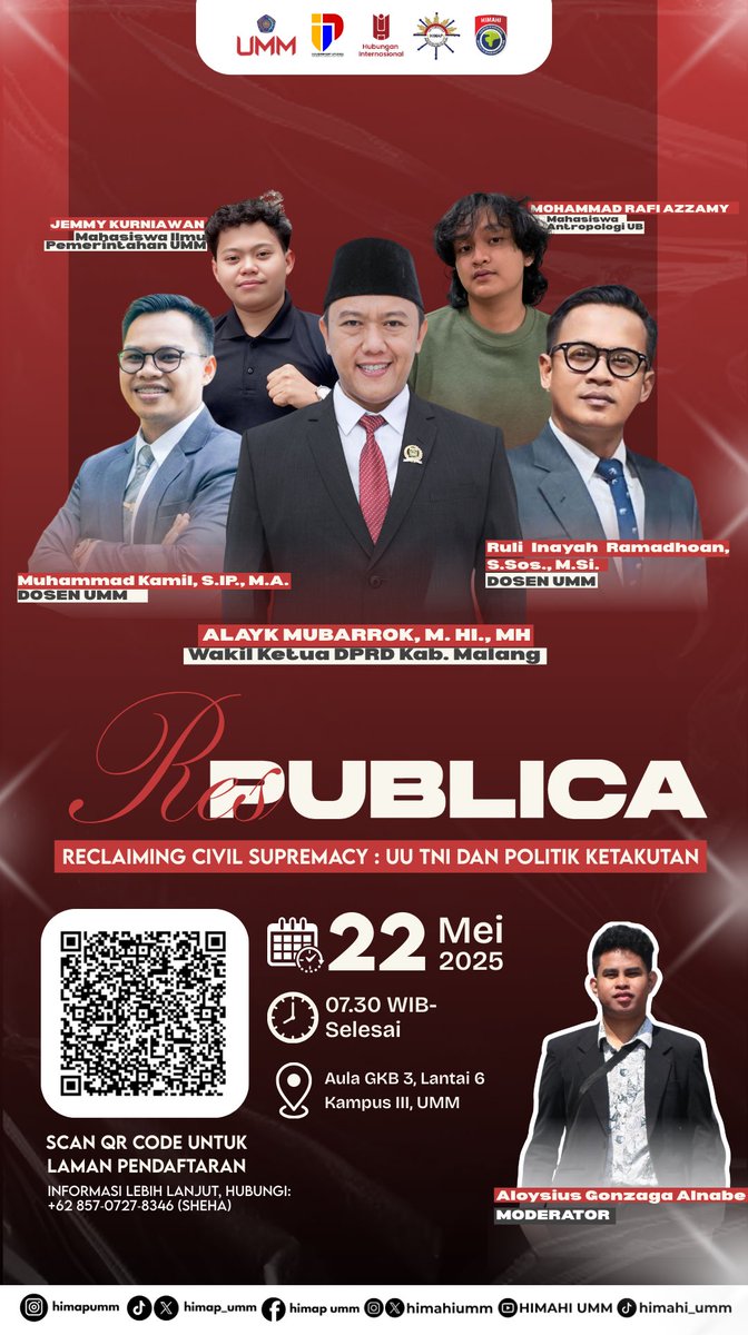 Rafi Azzamy (@rafilsafat) on Twitter photo Setelah sekian lama tidak silaturahmi ke Universitas Muhammadiyah Malang, akhirnya aku berkesempatan sowan 🤲🏻😁
Besok bahas UU TNI pakai dialektikal materialisme (diamat), mencoba melampaui perspektif HAM dan “realisme HI” yang menjamur. Setelah sekian lama tidak silaturahmi ke Universitas Muhammadiyah Malang, akhirnya aku berkesempatan sowan 🤲🏻😁
Besok bahas UU TNI pakai dialektikal materialisme (diamat), mencoba melampaui perspektif HAM dan “realisme HI” yang menjamur.