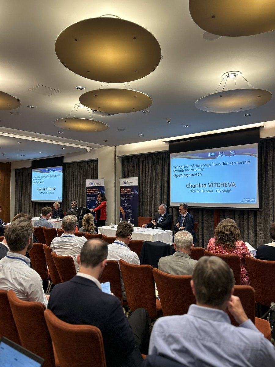 Very positive event today in Cork, organised by the Energy Transition Partnership for EU #fisheries &amp; #aquaculture.

Last two years, we have been working closely with the sector to build a strong, impactful energy transition roadmap.
Next step: adoption in 2026.

#EMD2025