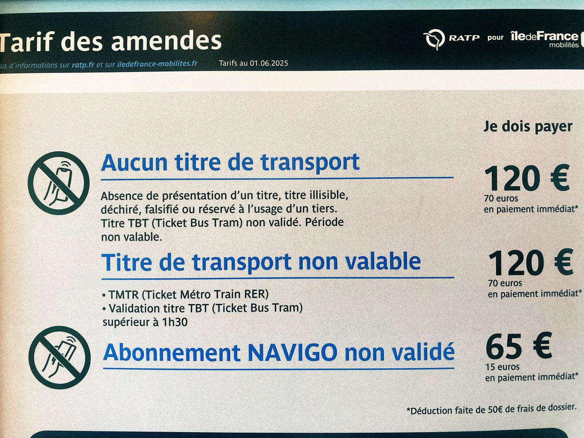B_Lambert75's tweet photo. Ah tiens, y a une amende à 5€ qui vient visiblement de subir les taxes douanières de Trump 😱 C’est pas un peu too much quand même là ? https://t.co/hS0I0ZkrE8