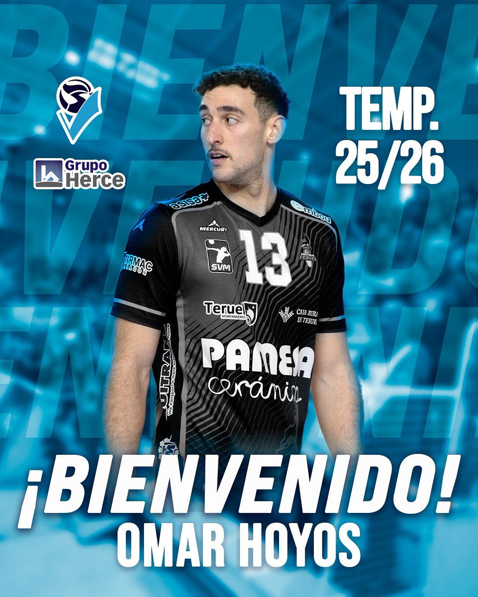 📢 ¡Nuevo fichaje!

El receptor puertorriqueño 🇵🇷 Omar Hoyos (1,95 m / 23 años) se une al Grupo Herce Soria procedente de Pamesa Teruel 🏐

💥 222 puntos, 19 bloqueos y 16 puntos de saque en la última Superliga.

¡Bienvenido a Soria, Omar! 🩵