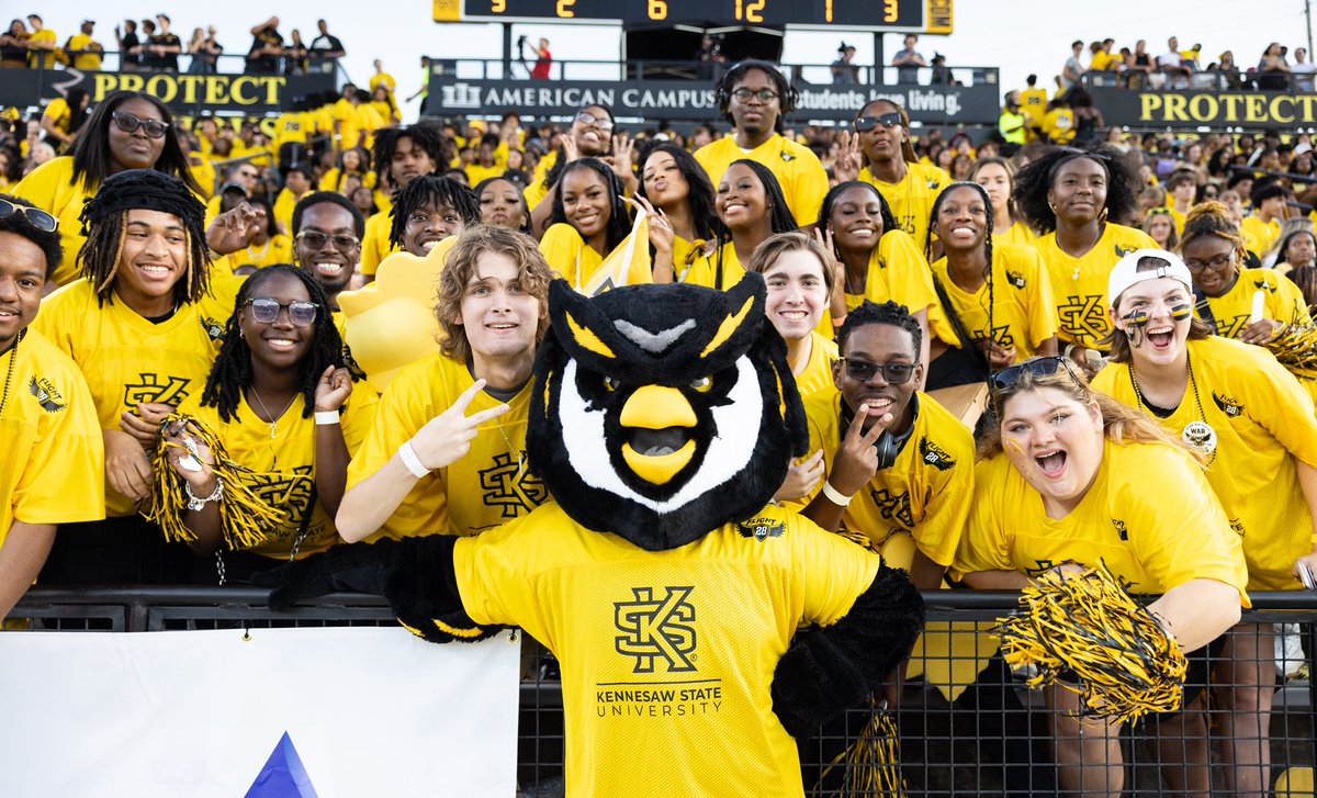 Kennesaw State Football (@kennesawstfb) on Twitter photo Count it down 💯
We are now 1️⃣0️⃣0️⃣ days away from the 2025 season opener at Wake Forest and the first game of the <a href="/CoachMack_KSU/">CoachMack_KSU</a> era!
#SeeUs | #HootyHoo Count it down 💯
We are now 1️⃣0️⃣0️⃣ days away from the 2025 season opener at Wake Forest and the first game of the <a href="/CoachMack_KSU/">CoachMack_KSU</a> era!
#SeeUs | #HootyHoo