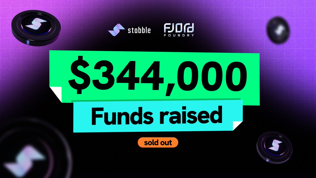 Our public sale has ended, and we’ve by far exceeded our goal of $300k! 🥳

We want to thank everyone who participated in the <a href="/FjordFoundry/">Fjord Foundry</a> sale.

We look forward to our TGE tomorrow!

For those who joined the Fjord sale:

You can claim 100% of your purchased IOU $STB tokens and