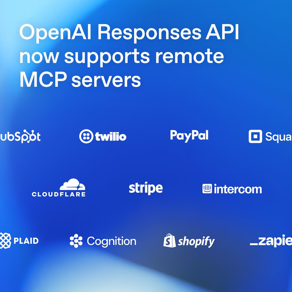 The OpenAI Responses API now supports MCP! 

With just a few lines of code you can connect OpenAI models to any remote MCP server. More to come.