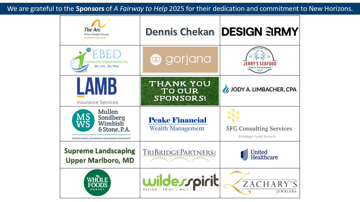 NewHorizonsSSI's tweet photo. We extend our heartfelt gratitude for your generous support of the 12th Annual "A Fairway to Help" golf tournament. Your contribution is immensely appreciated. https://t.co/gSHh9rwGn2