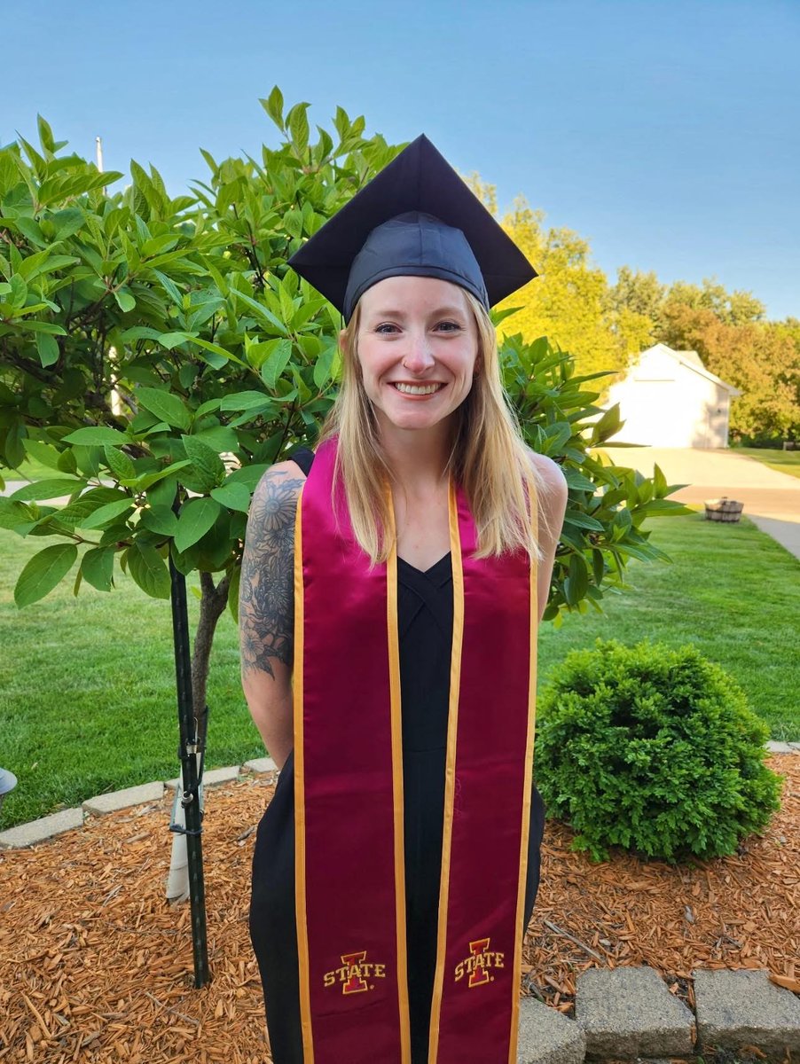 TimDerouin's tweet photo. Unbelievably proud of our Iowa State graduate, Kathryn Smith! The discipline it takes to work full time while working on your Bachelor's is yet another skill set we admire about Katie. This is one remarkable woman!    ♥️ https://t.co/yG1GO8AcWQ