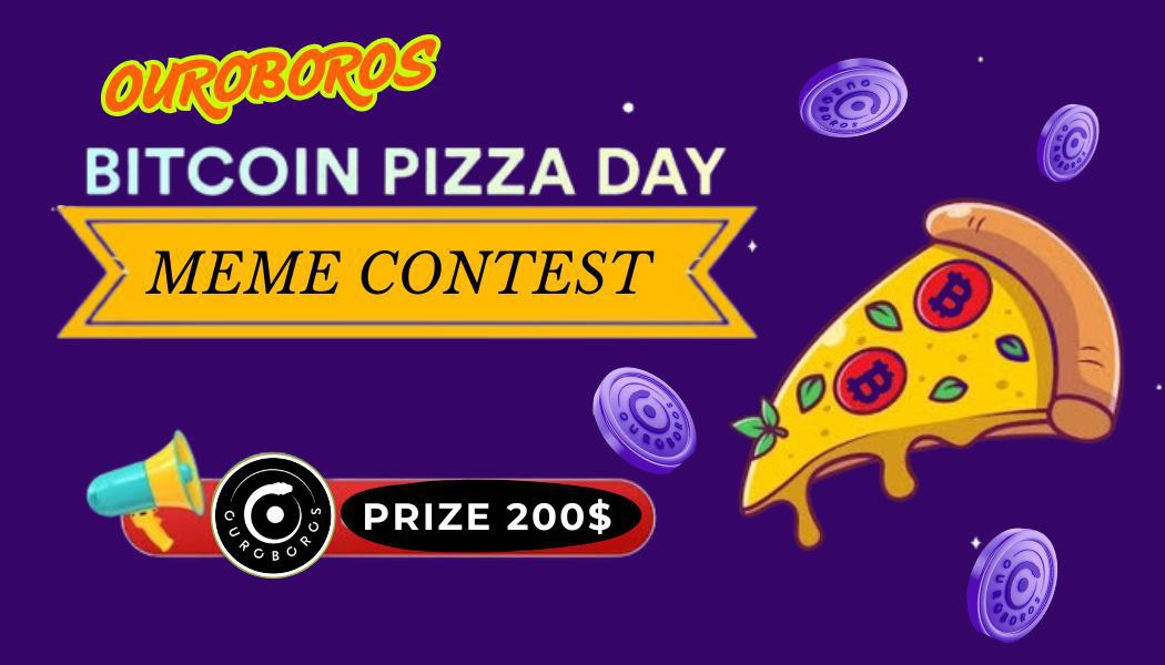GSMART_money's tweet image. 🎉 Celebrate Bitcoin Pizza Day with us! 🎉
Participate in our contest and win a share of a $200 OURO airdrop! The draw will take place on June 25th.
How to participate:
1. Create a funny meme related to Bitcoin Pizza Day.
2. Post it on X (Twitter) with the hashtags…
