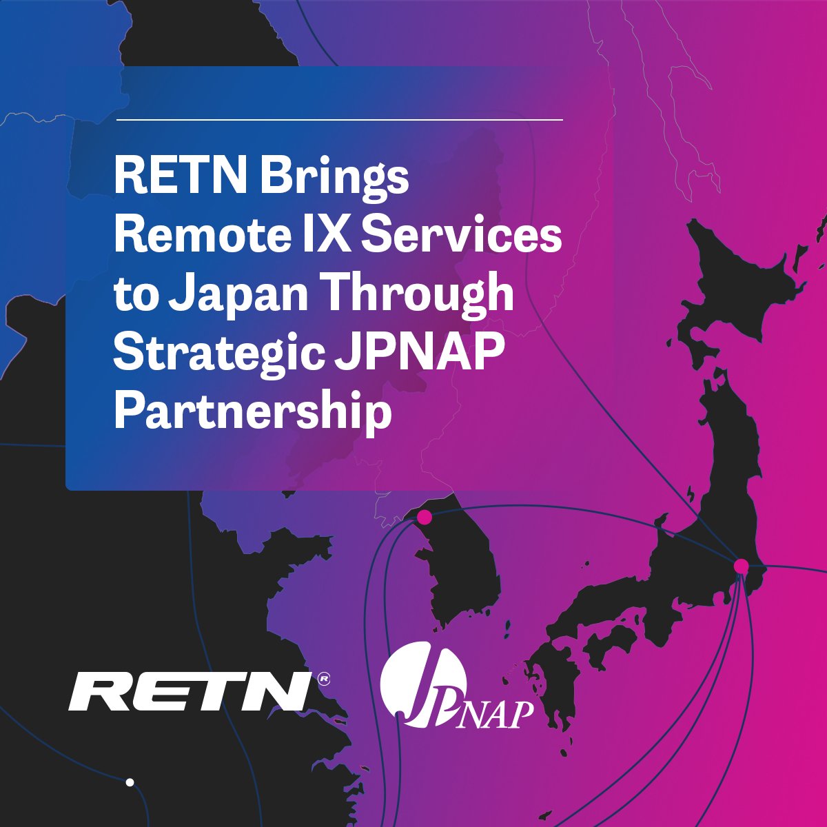 RETNnet's tweet photo. RETN Brings Remote IX Services to Japan Through Strategic JPNAP Partnership
As an official reseller of JPNAP services, we're expanding our Remote IX offerings across Asia!
Read the full announcement here: https://t.co/GSDBqyKn5W
#RemoteIX #IXP #Japan #Asia #RETN #JPNAP https://t.co/T9KXcT7PAc