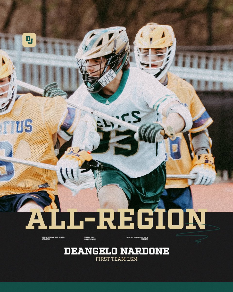 Congratulations to Jr. LSM Deangelo Nardone on being named First Team All-Region!