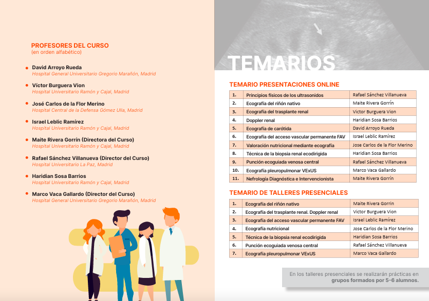 La semana que viene en #FormaciónSenefro… 
¡Edición 1⃣ del Curso de Ecografía e Intervencionismo renal, MIR3 nefrología! 
🙋Los alumnos han realizado la parte online y el 30 de mayo completarán su formación en Madrid. 
📣Estamos preparando talleres de ecografía y técnicas que