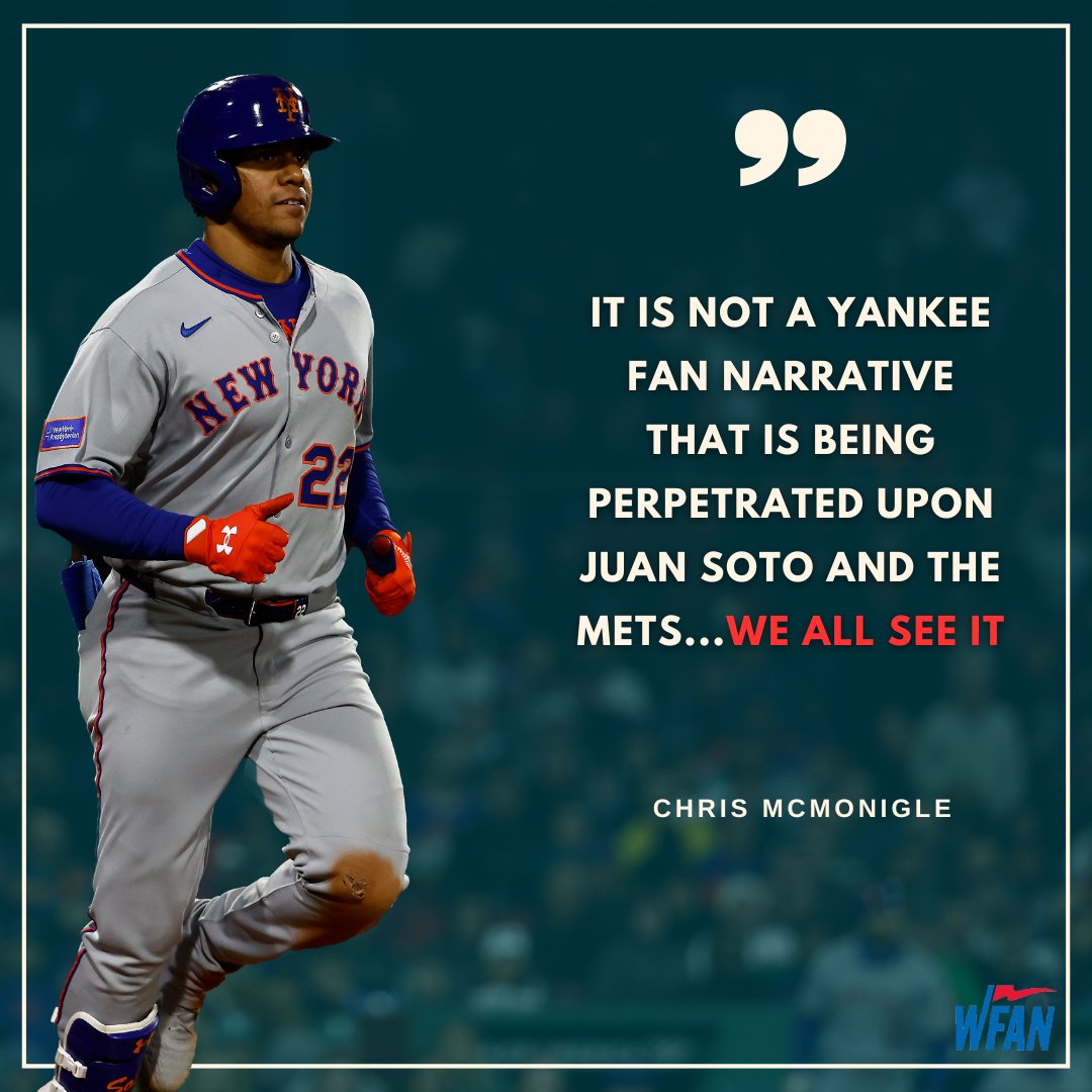 McMonigle says stop blaming Yankee fans for the current Juan Soto narrative.

Listen: bit.ly/43iAhKh