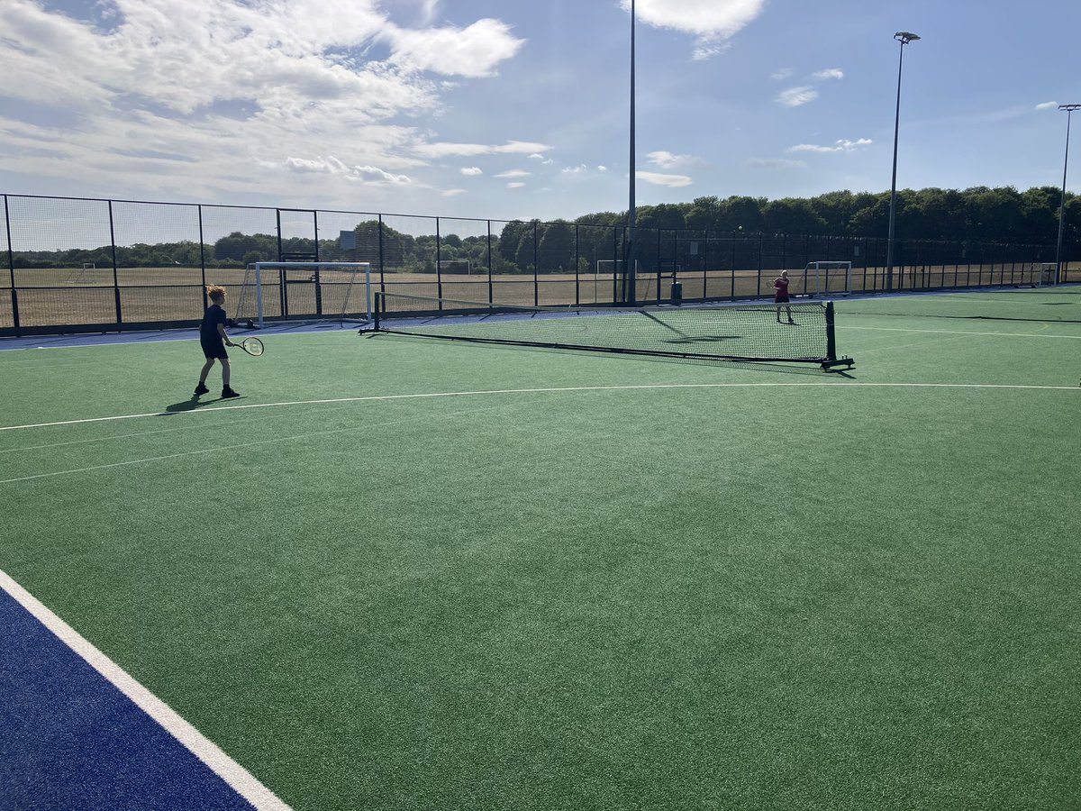 The sun is shining as the Hayfield Rockets host their first match of the season. Good luck guys 🎾