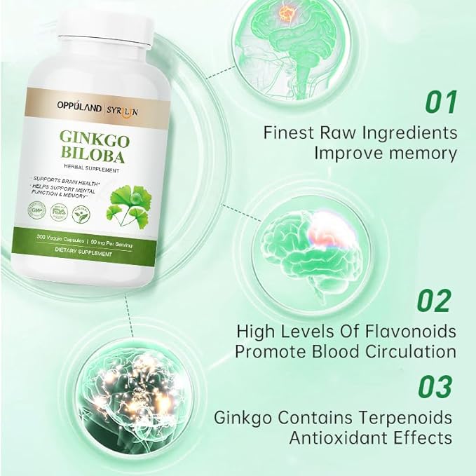 Oppuland's tweet image. Double dose? Why not! 🍃 Ginkgo Biloba = brain boost, circulation love, and memory magic ✨ #BrainHealth #CirculationSupport #GinkgoGlow