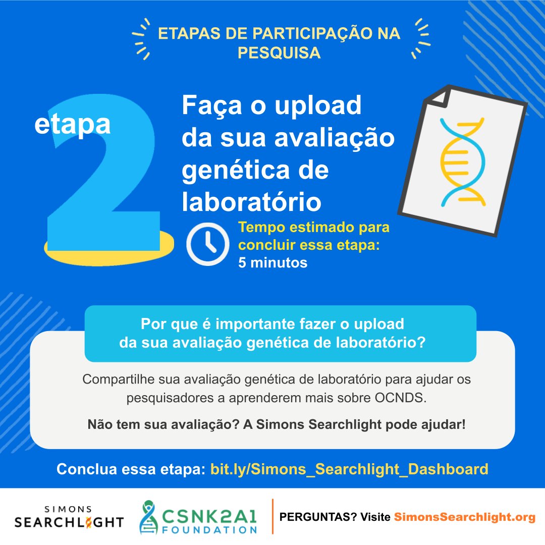 csnk2a1org's tweet image. 🌍 We’re excited to share that families around the world can now participate in Simons Searchlight in German, Italian, and Portuguese!

Not part of Simons Searchlight, but want to learn more? Visit SimonsSearchlight.org.
✨
#ShineYourSearchlight✨ #SimonsSearchlight