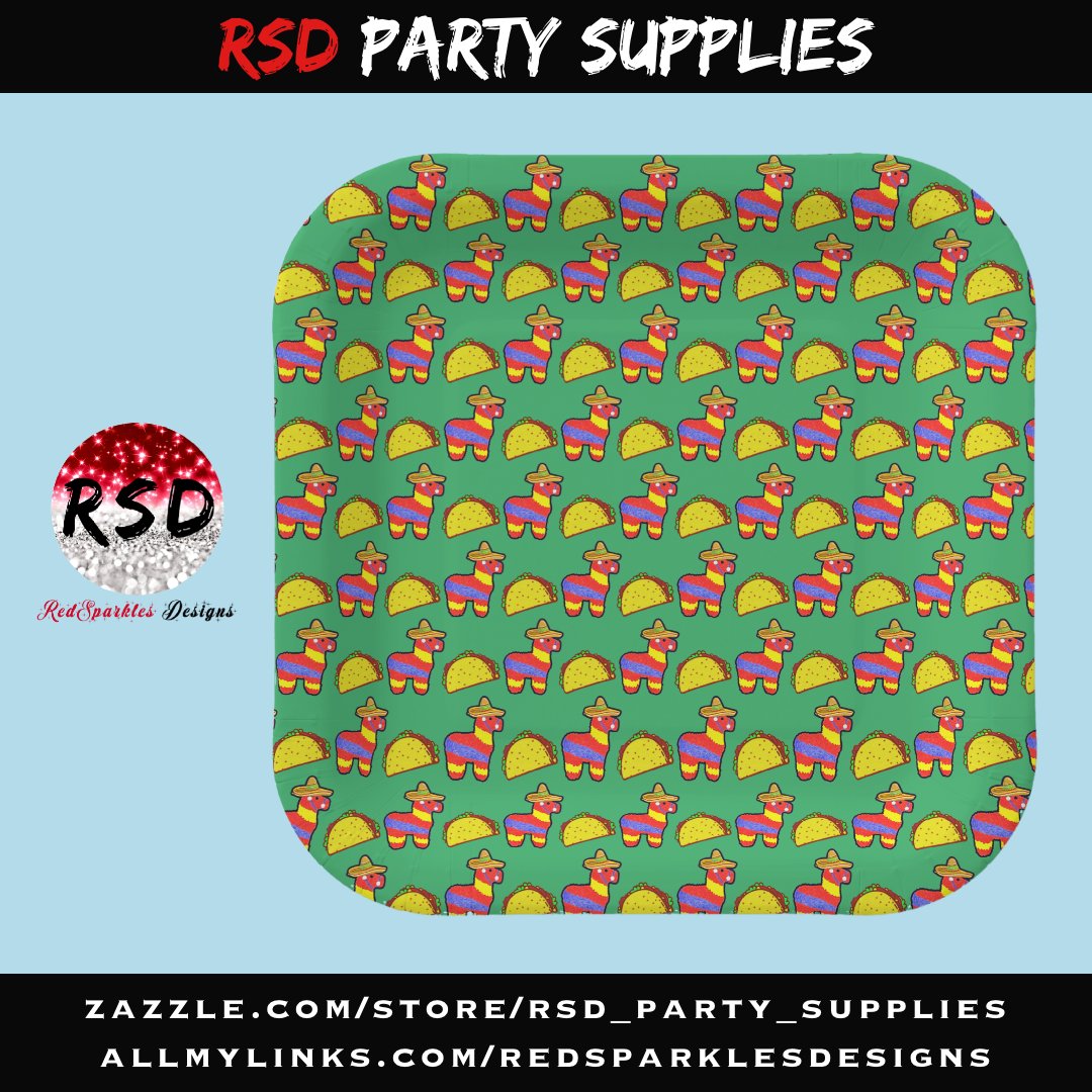 RedSparklesNYC's tweet photo. 🌮🎉 Spice up your party table with Tacos + Piñatas Paper Plates! Fun, festive, and perfect for taco nights, fiestas & birthdays! 🎈
Shop now 👉 https://t.co/uhggtauf6x via @zazzle
#Tacos #Pinatas #PaperPlates #PartyStuff #RSDPartySupplies #ZazzleStore #RSD #RedSparklesDesigns https://t.co/X3lGadK5r3