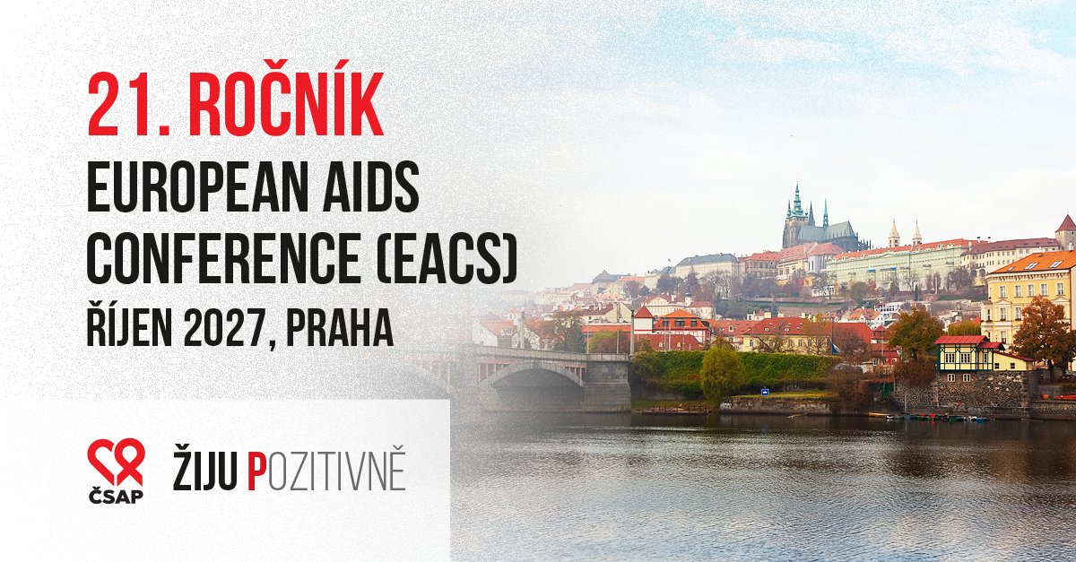 S radostí oznamujeme, že 21. ročník European AIDS Conference (EACS) pořádaný European AIDS Clinical Society se bude konat v Praze ve dnech 6.–8. října 2027. Jsme hrdí na to, že Česká společnost AIDS pomoc je jedním ze spoluorganizátorů konference, a že se můžeme aktivně podílet