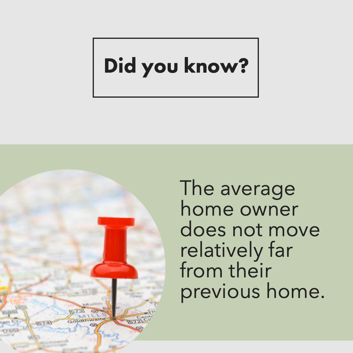 TeilaDMVRealtor's tweet image. Did you know most homeowners don't move too far from their first home? 😱

#Homeowners #HomeownershipJourney #LocalMove #NeighborhoodVibes #HomeSweetHome #NextChapter