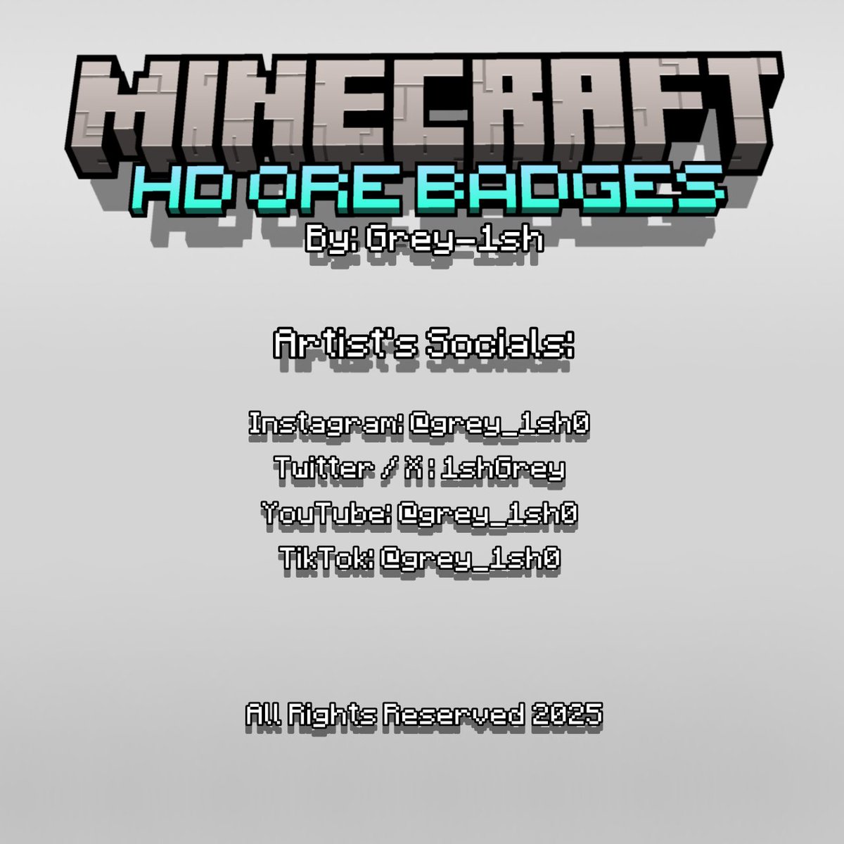Minecraft HD ORES Badges Pack ⛏️💎
For $7 ✨✨
(Reposts are much appreciated! 💓💓)

Buy on VGen:
vgen.co/grey1sh0/produ…
Buy on Ko-fi ko-fi.com/s/1f0e5271c4

#Vtubers #Vtuber素材 #twitch #twitchstreamer #VGenShop #KofiShop #selling #MinecraftMovie #Minecraft