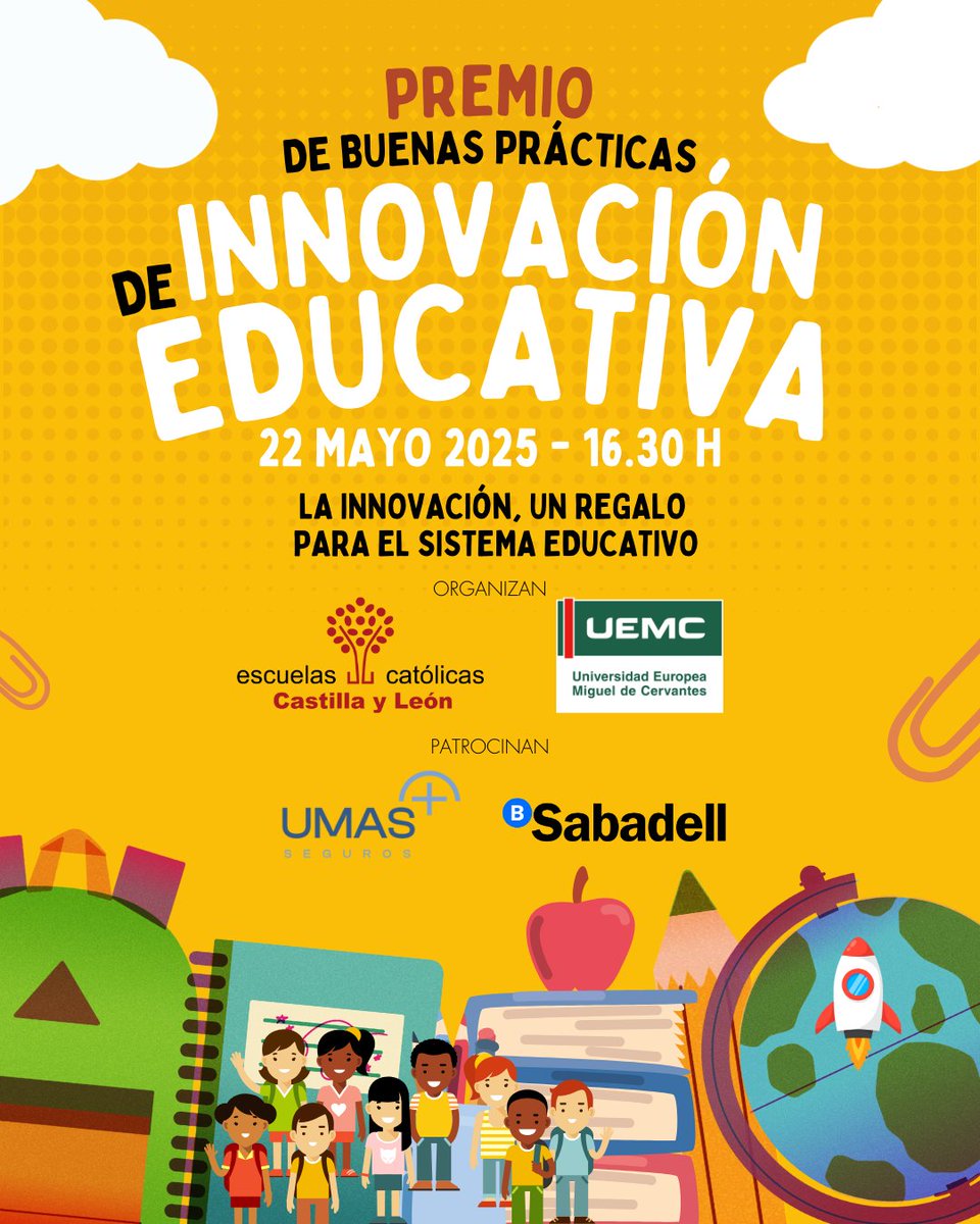 Una cita para celebrar la creatividad y el compromiso docente👏

El jurado eligió a los finalistas:
👉<a href="/sanjosemaristas/">Colegio Marista San José - León (España)</a>, #León
👉<a href="/CSAsalamanca/">Colegio San Agustín - Salamanca</a>, #Salamanca
👉<a href="/PaulaMontalAst/">Colegio Paula Montal</a>, #Astorga - León
👉<a href="/JesuitasBurgos/">Colegio La Merced - Jesuitas Burgos 🧡</a>, #burgoslevante 

¡Mañana tendremos la oportunidad de conocer más!