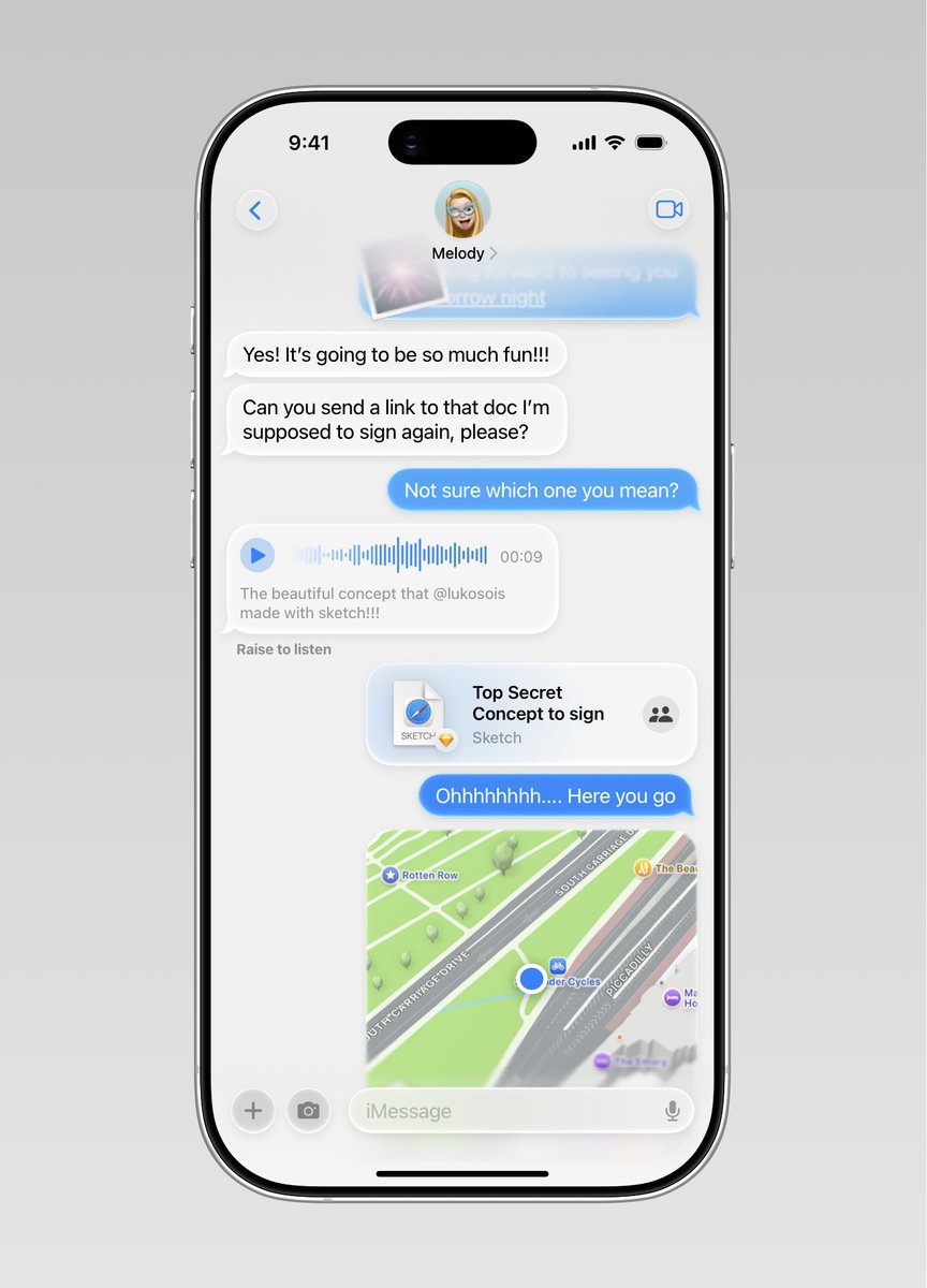 #ios19 Messages page redesign.
